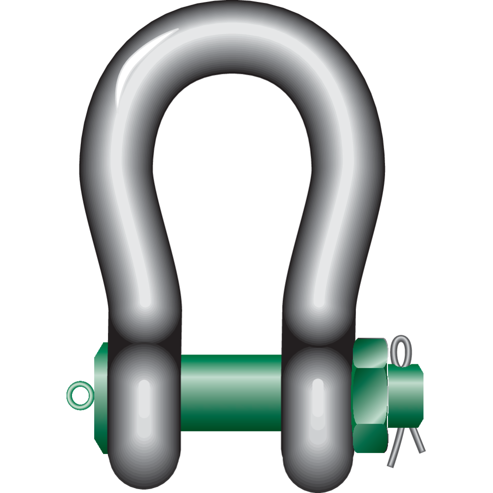 Heavy Duty Bow Shackle BN Green Pin® P-6036