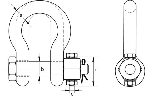 Bow Shackle G-4143 drawing