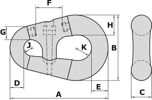 Pear Connecting Link SC4 GN measurements