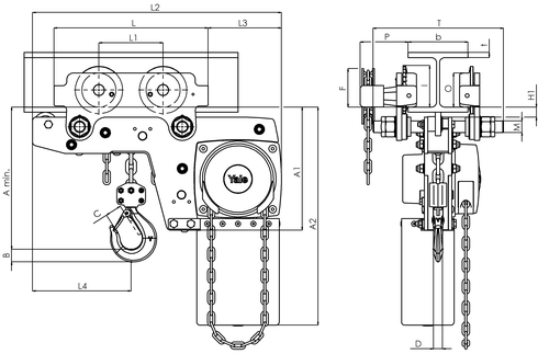 Yalelift LHG 05-3t drawing