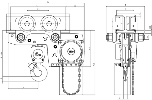 Yalelift LHP 5t drawing