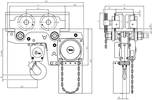 Yalelift LHG 5t drawing