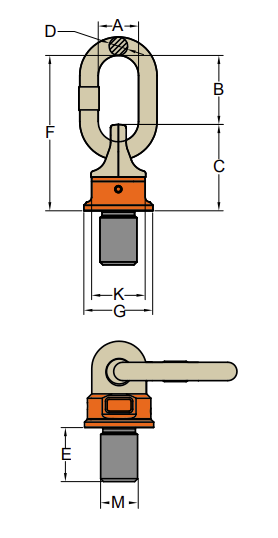 Yoke Swivel Point DA 271 blueprint