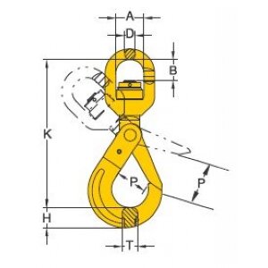 Swivel Self Locking Hook 8-027N | Lifting Gear & Safety