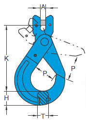 Yoke Clevis Self Locking Hook X-026 Grade 10 measurements